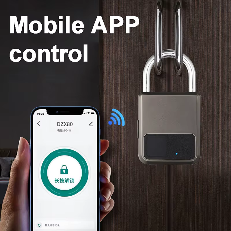 Tuya Smart Padlock 20 Number Fingerprints Locks Anti-Theft USB Charge Security Locker for Bike Gym Door Unlock Luggage Lockers